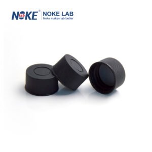 13mm Closed-top Screw Black Cap with nature PTFE/nature Silicone Septa